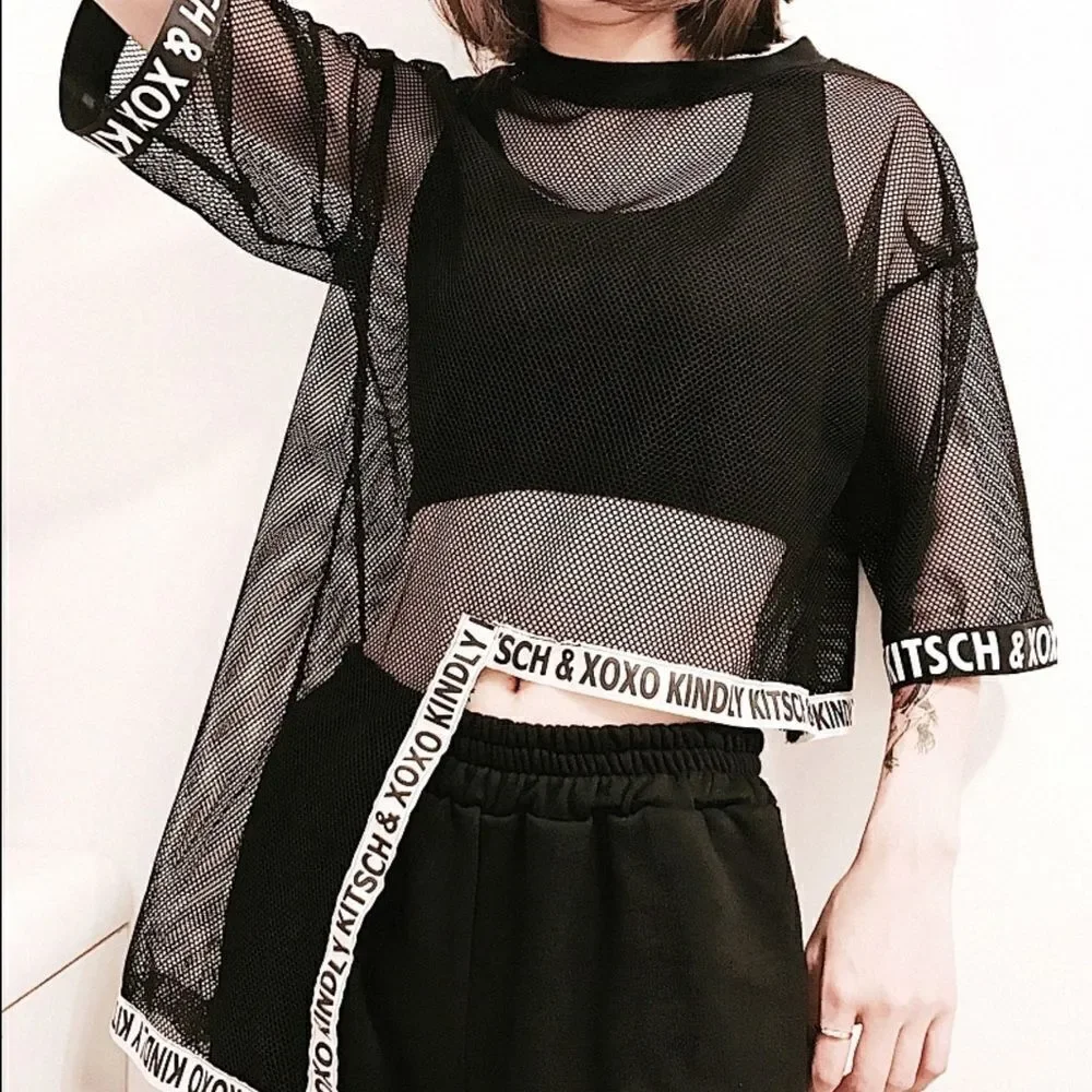 Sheer Black Top Size M - Picture 5 of 8